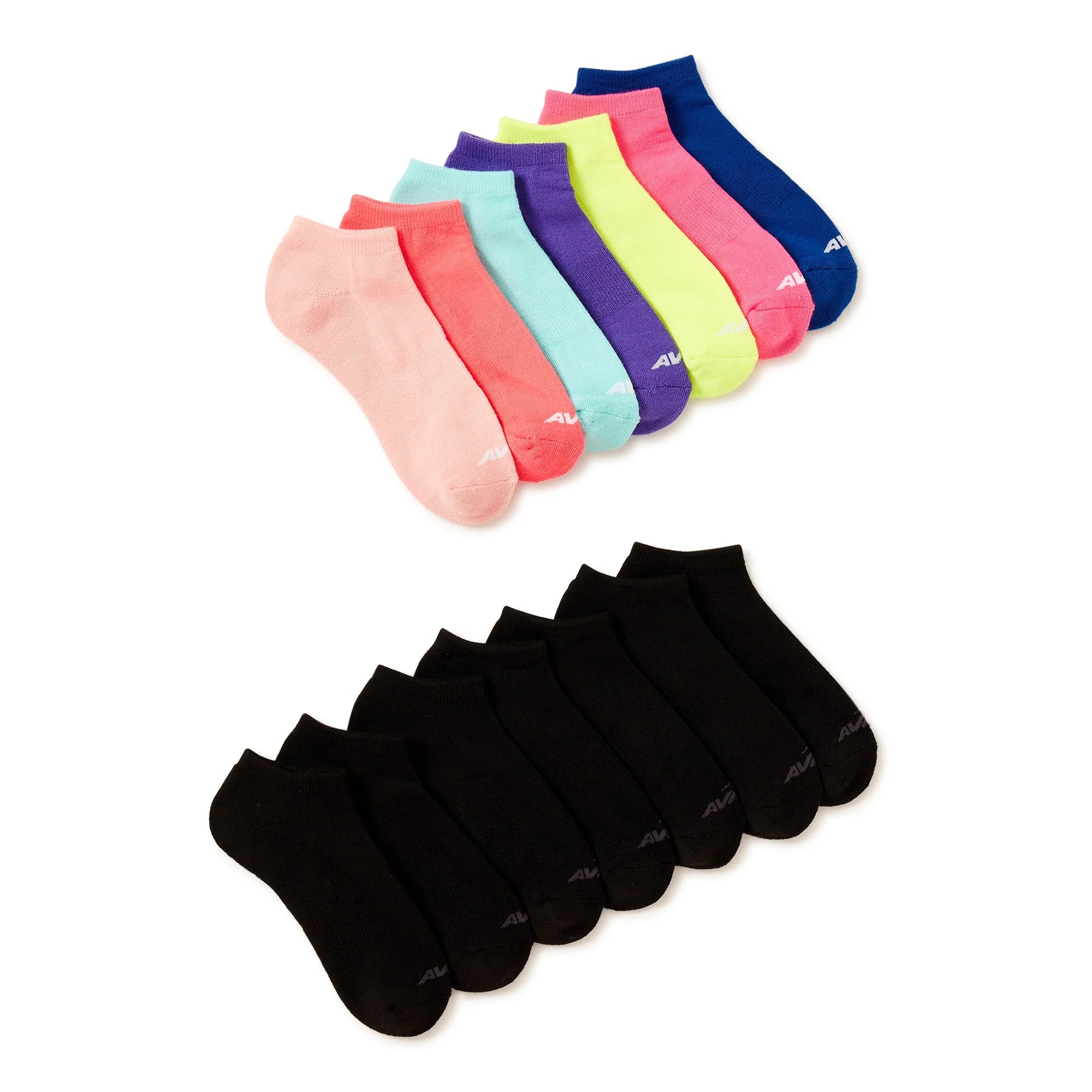 Avia Women's Cushion Sole Arch Support Low Cut Socks, 14-Pack | WTWL487XA