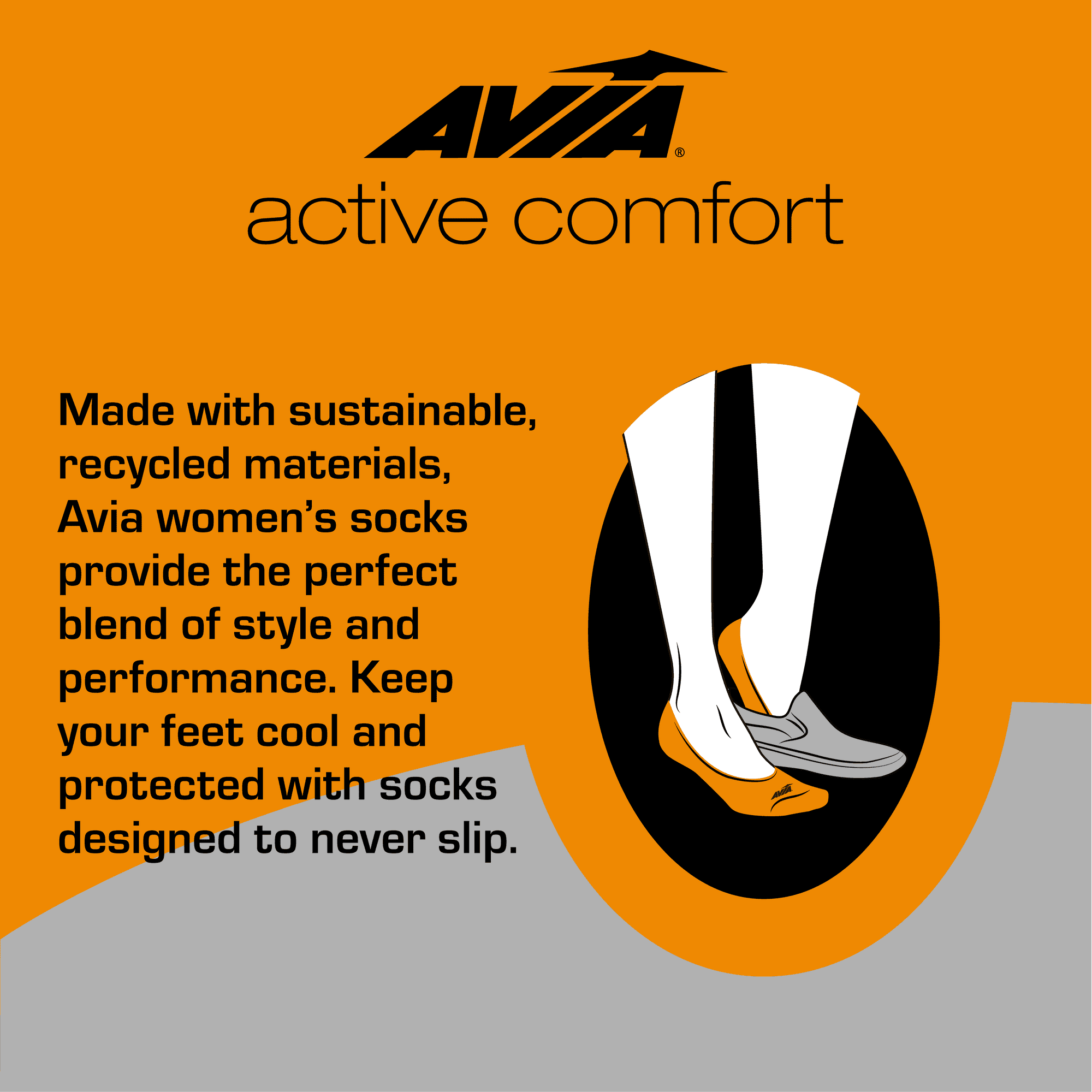 Avia Women's Cushion Sole Arch Support Low Cut Socks, 14-Pack | WTWL487XA