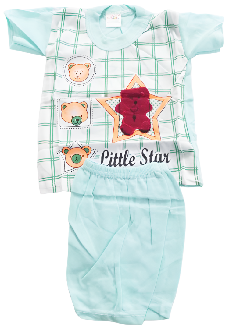 Top Quality Up & Down 2in1 Unisex Clothes (Shirt & Pants) Matching Set for Newborn | BLC13a