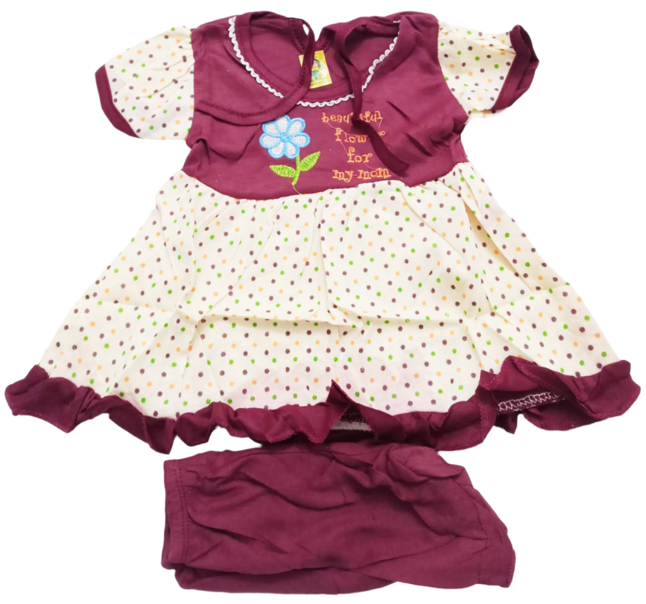 Gorgeous Top Quality Newborn Up & Down Clothes Matching Set (Dress & Pants) for Baby Girls | BLC16a