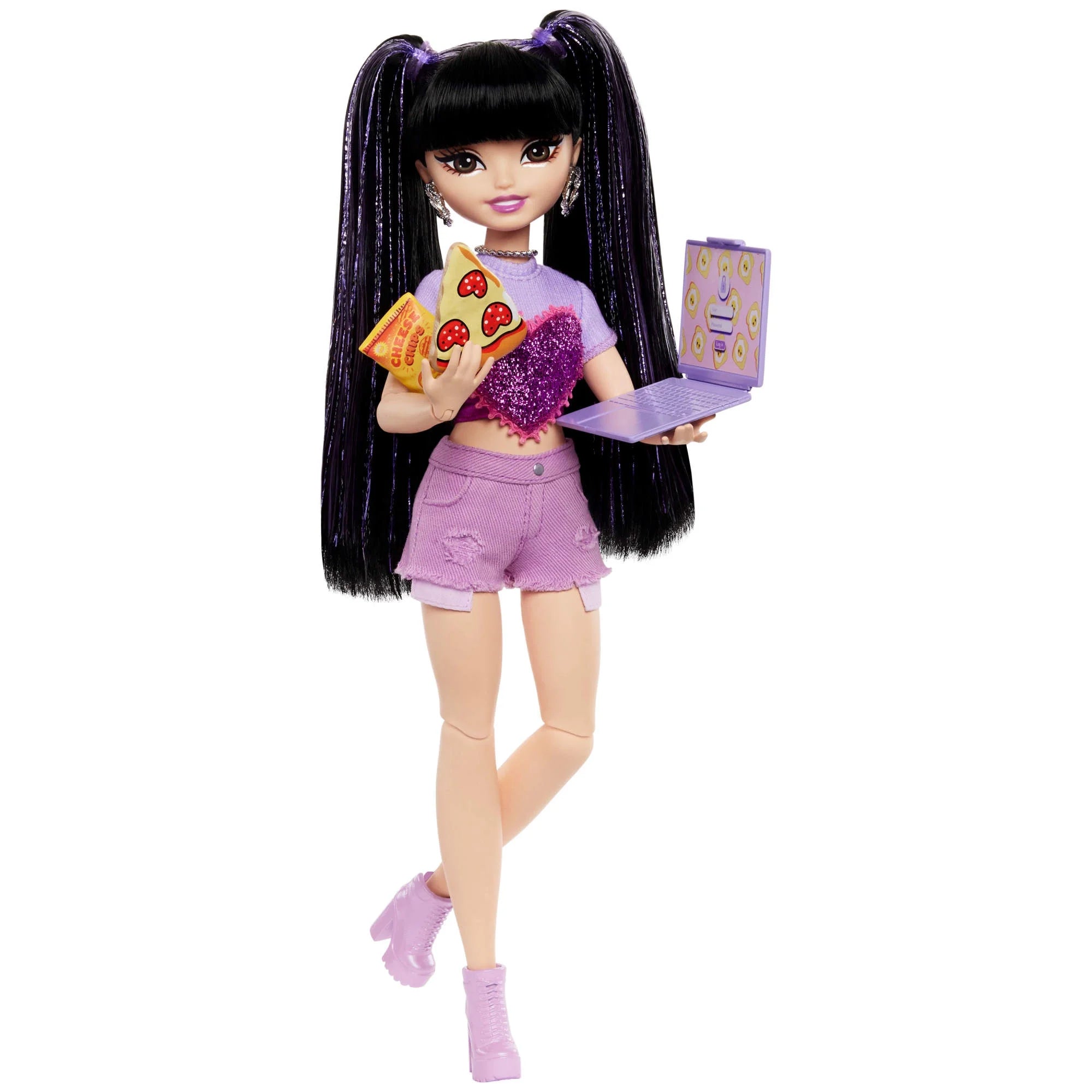 Barbie Dream Besties Playset with Renee Fashion Doll, Long Black Hair & 11 Food Themed Accessories |  WTWL609XA