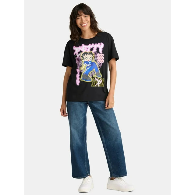 Betty Boop Women's Graphic Tee with Short Sleeves,  | WTWL480XA