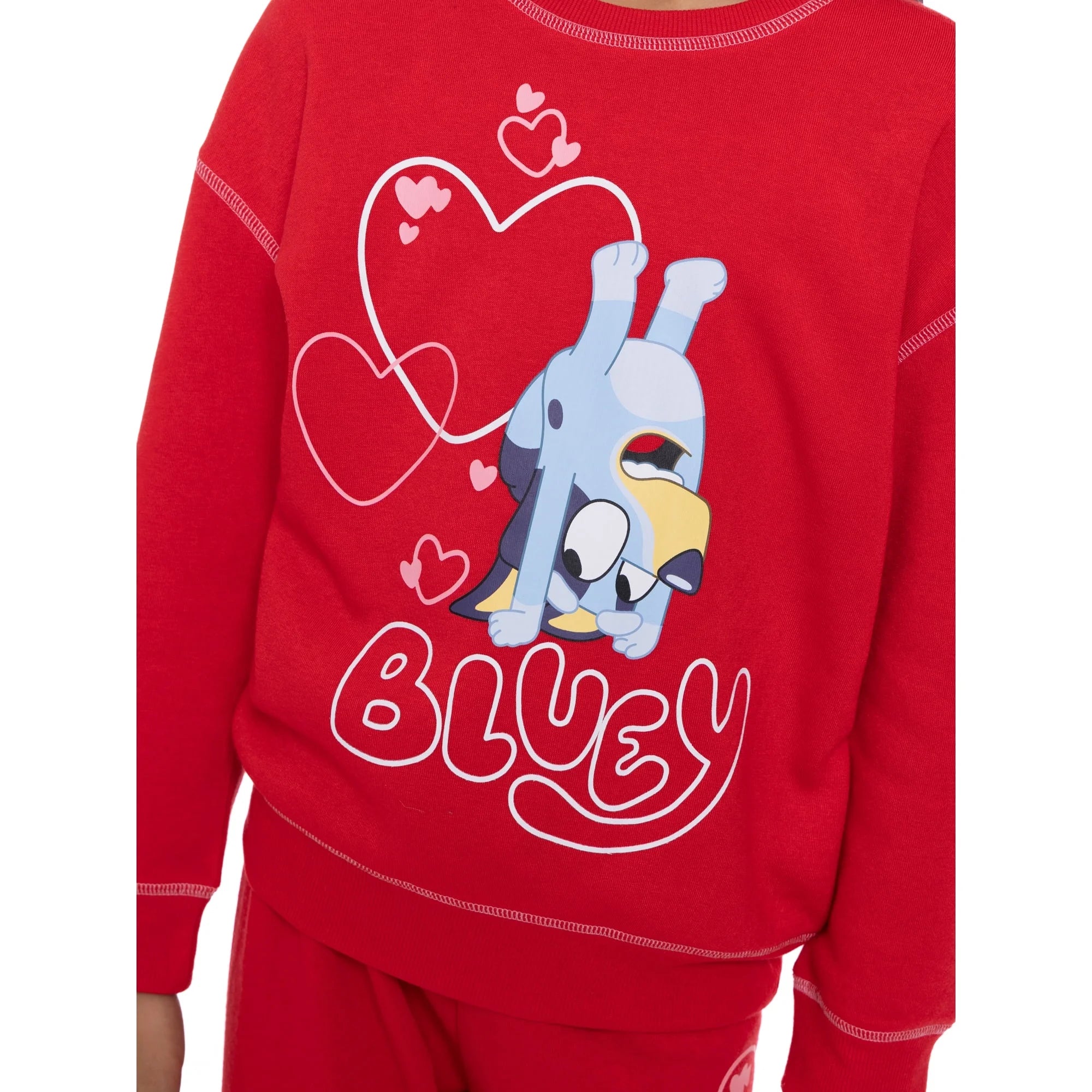 Bluey Girls Graphic Crewneck Pullover, Sizes 4-12 | WTWL105XA