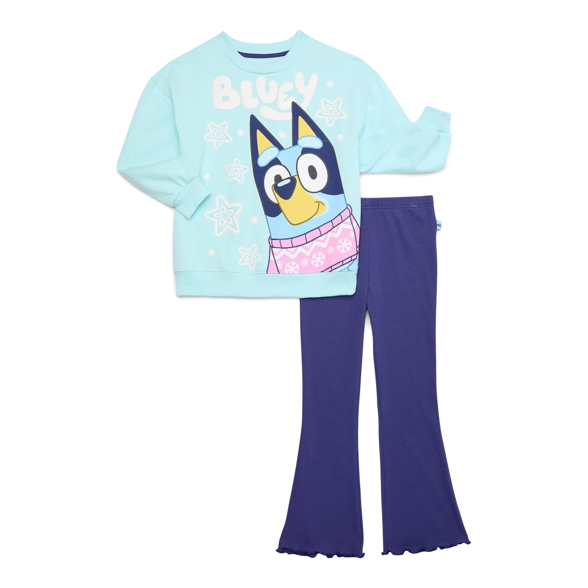 Bluey Toddler Girls Graphic Sweatshirt and Flare Leggings Set, 2-Piece,   |  WTWL204XA