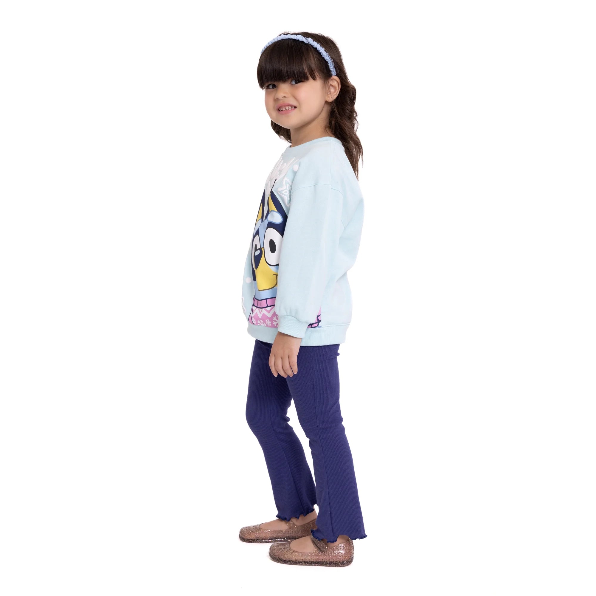 Bluey Toddler Girls Graphic Sweatshirt and Flare Leggings Set, 2-Piece,   |  WTWL204XA