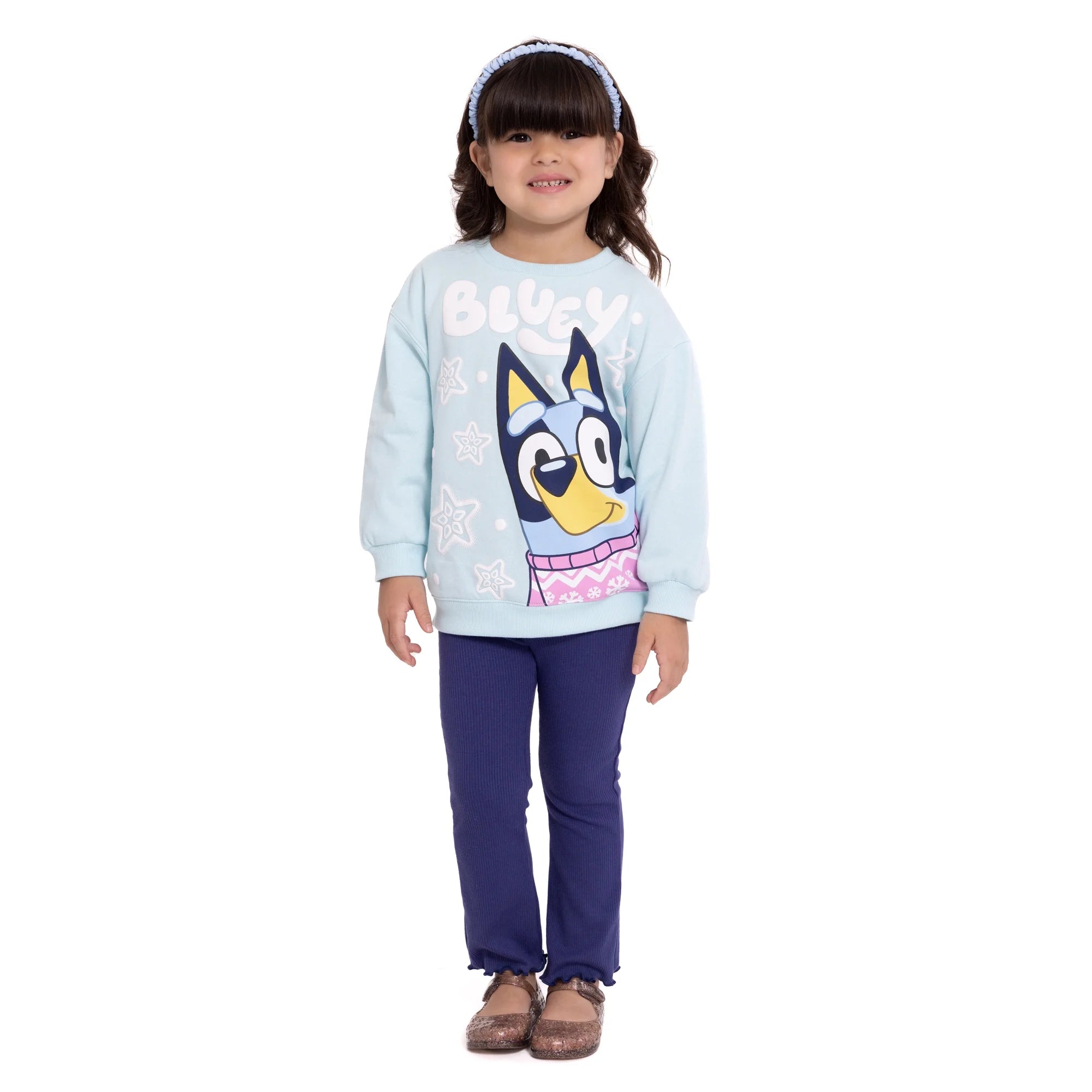 Bluey Toddler Girls Graphic Sweatshirt and Flare Leggings Set, 2-Piece,   |  WTWL204XA