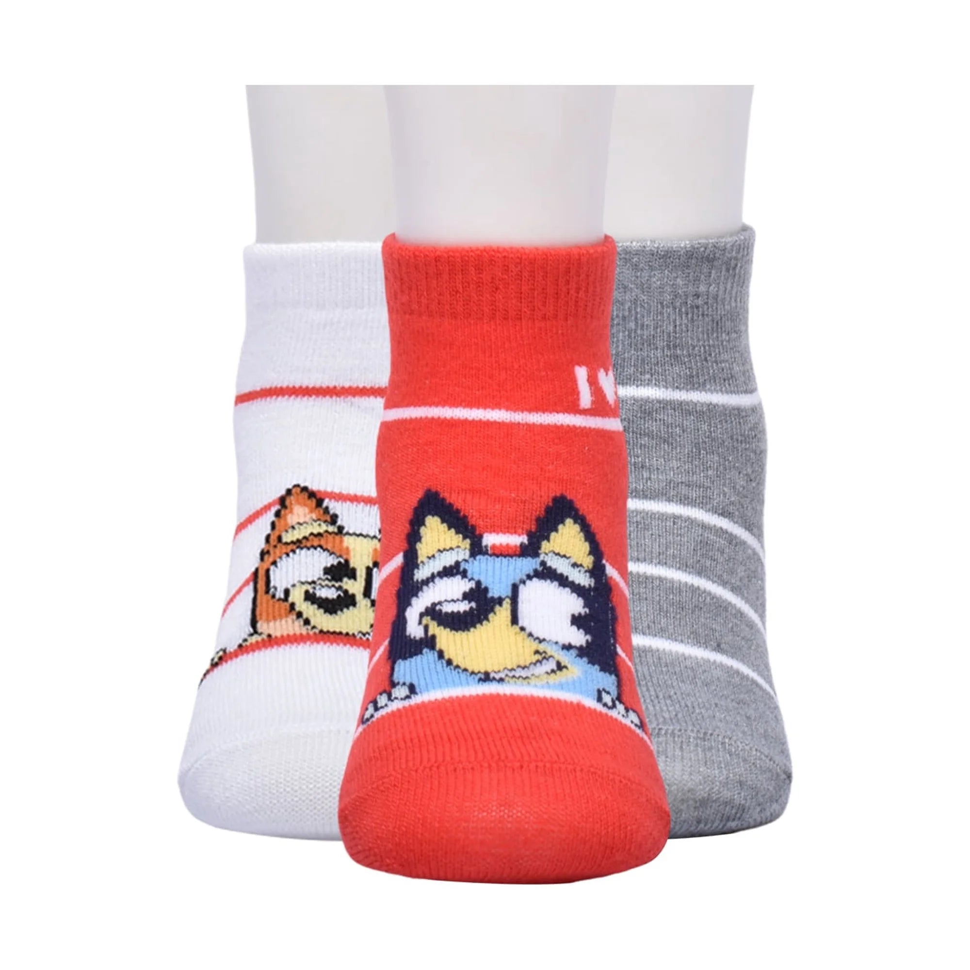 Bluey Unisex Toddler Ankle Socks, 3-Pack, Sizes 12M-5T | WTWL106XA