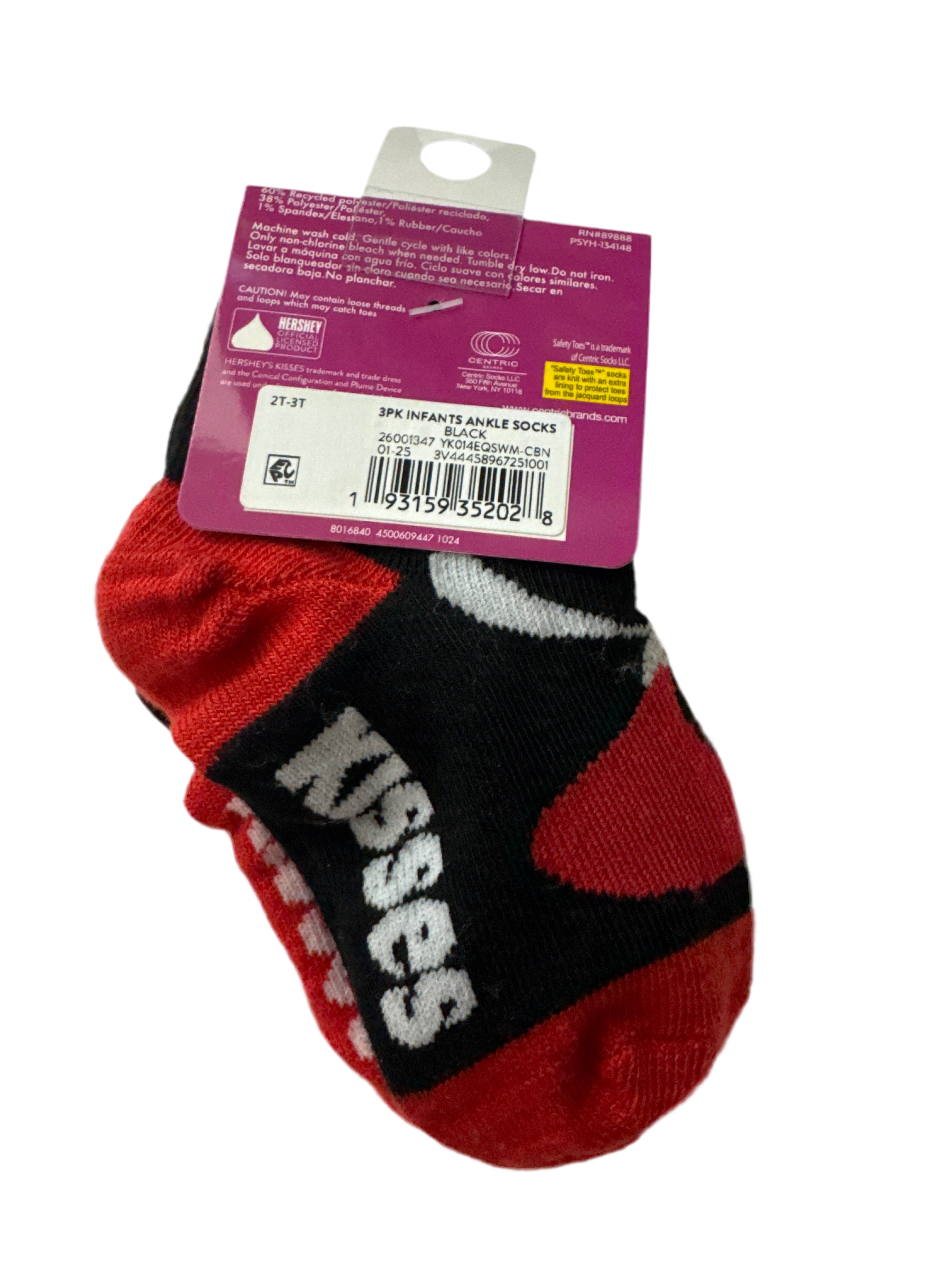 Hershey Kisses Unisex Toddler Ankle Socks, 3-Pack, | WTWL530XA