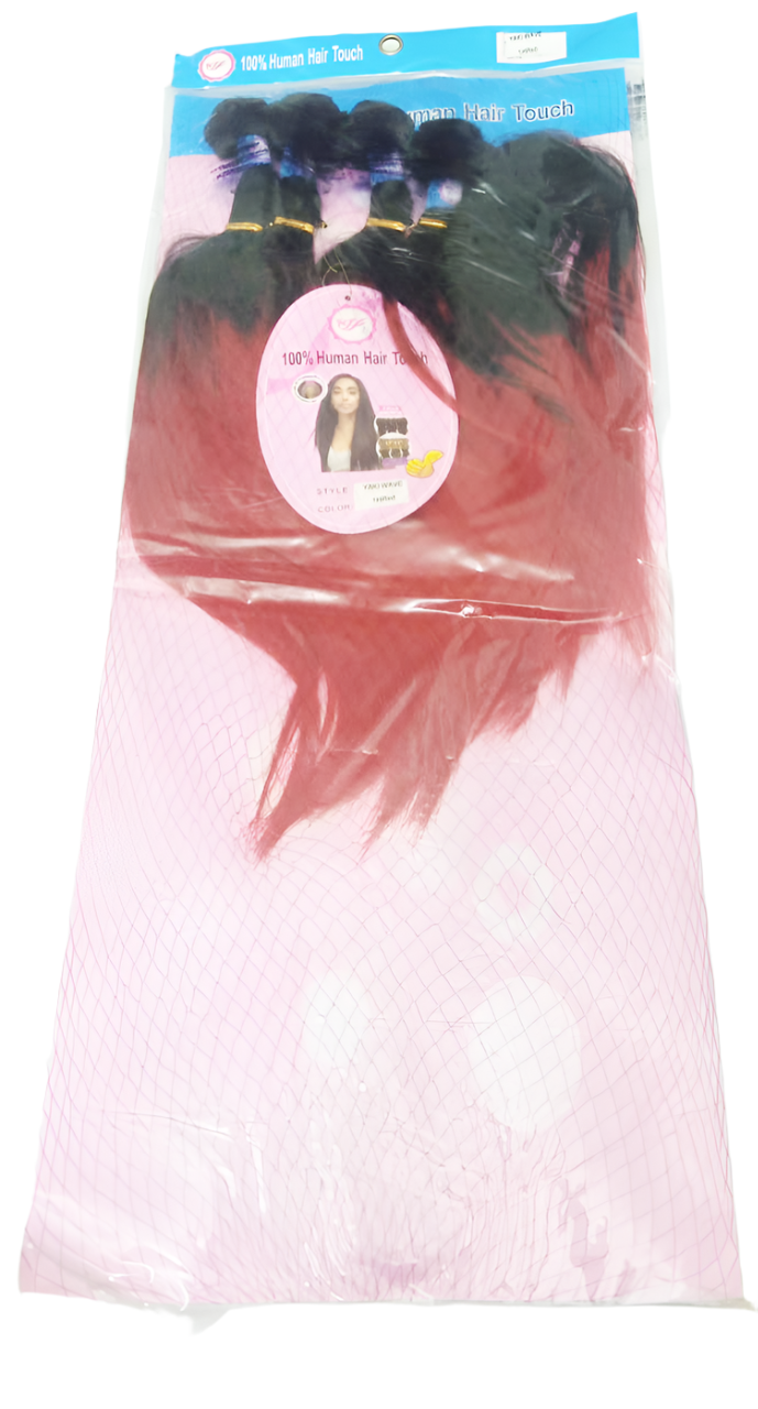 Human Hair Touch Mix Color Straight Hair Weave on Extension | CBG21a