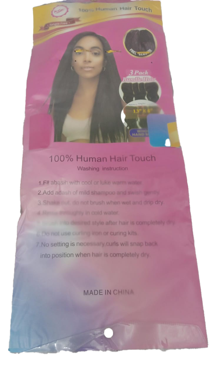 Human Hair Touch Mix Color Straight Hair Weave on Extension | CBG21b