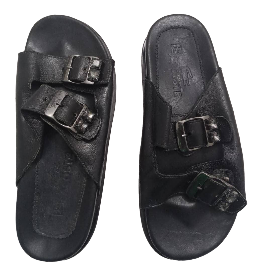 Superior Quality Leather Parms Slippers Slider Shoe for Men | CCK34a