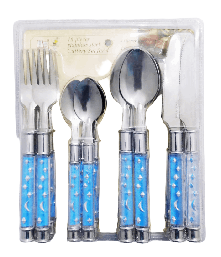 16-Piece Stainless Cutlery Set (Spoon, Fork & Knife)