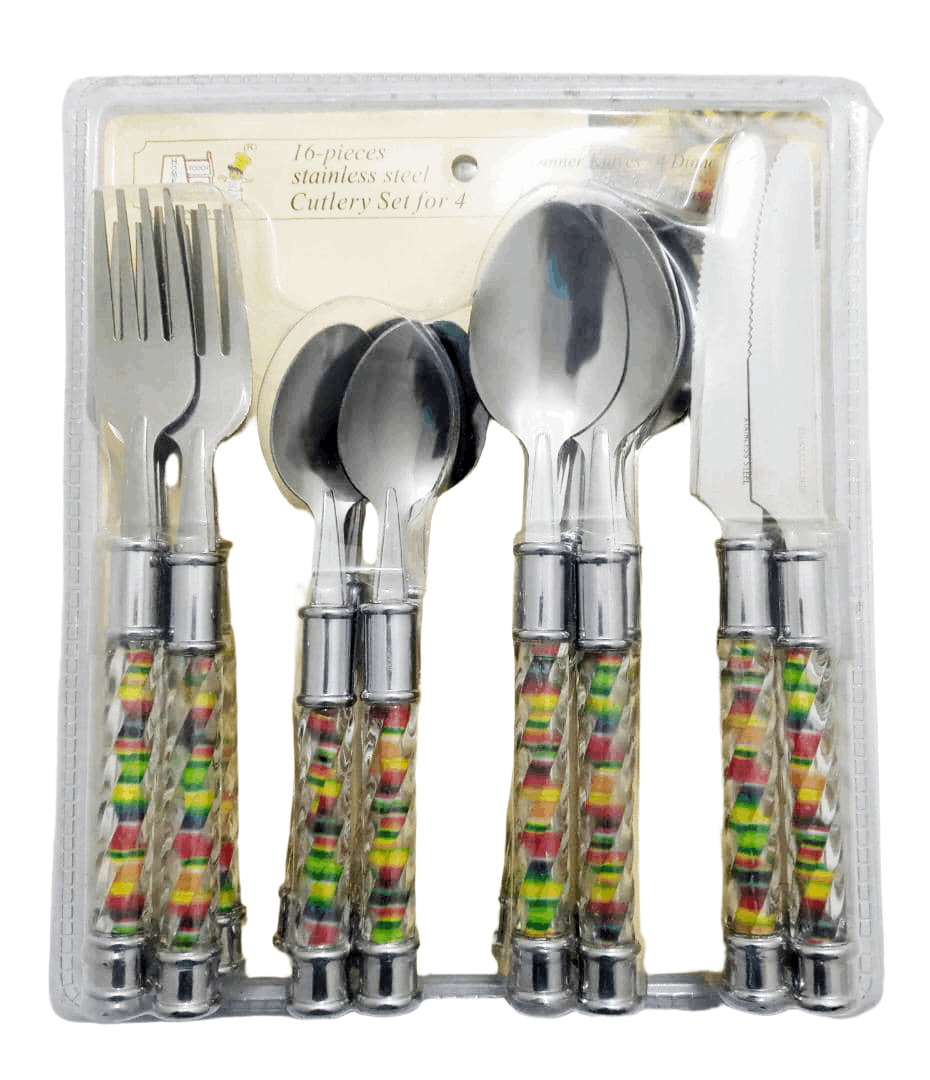 16-Piece Stainless Cutlery Set (Spoon, Fork & Knife)