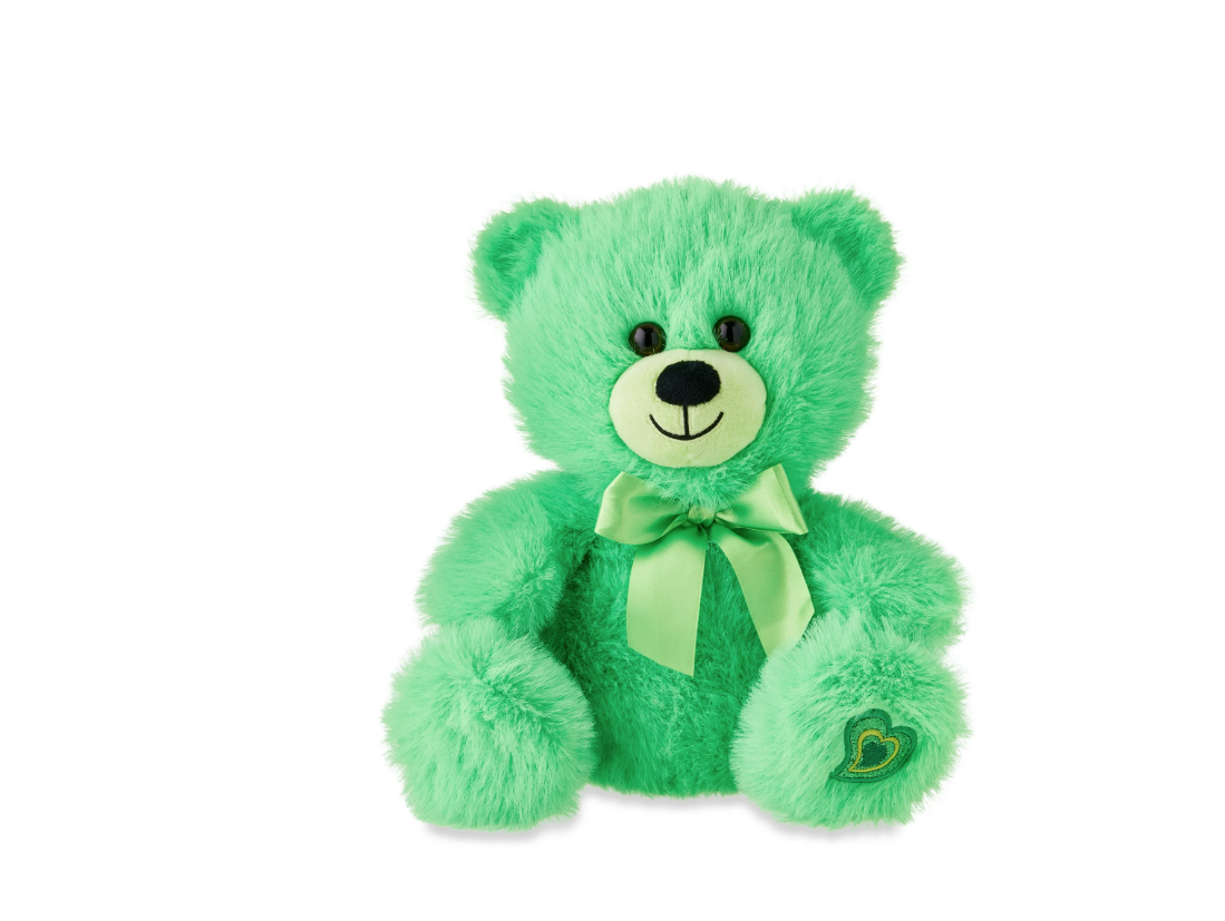 Candy Scented Blue Bear Plush, 14 inch, Green | WTWL54XA