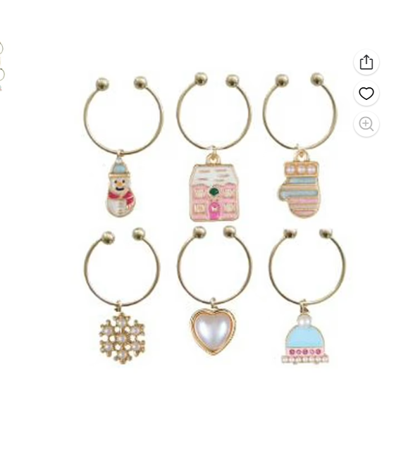 Packed Party Snow Day Wine Charms, 6 Pieces | WTWL398XA