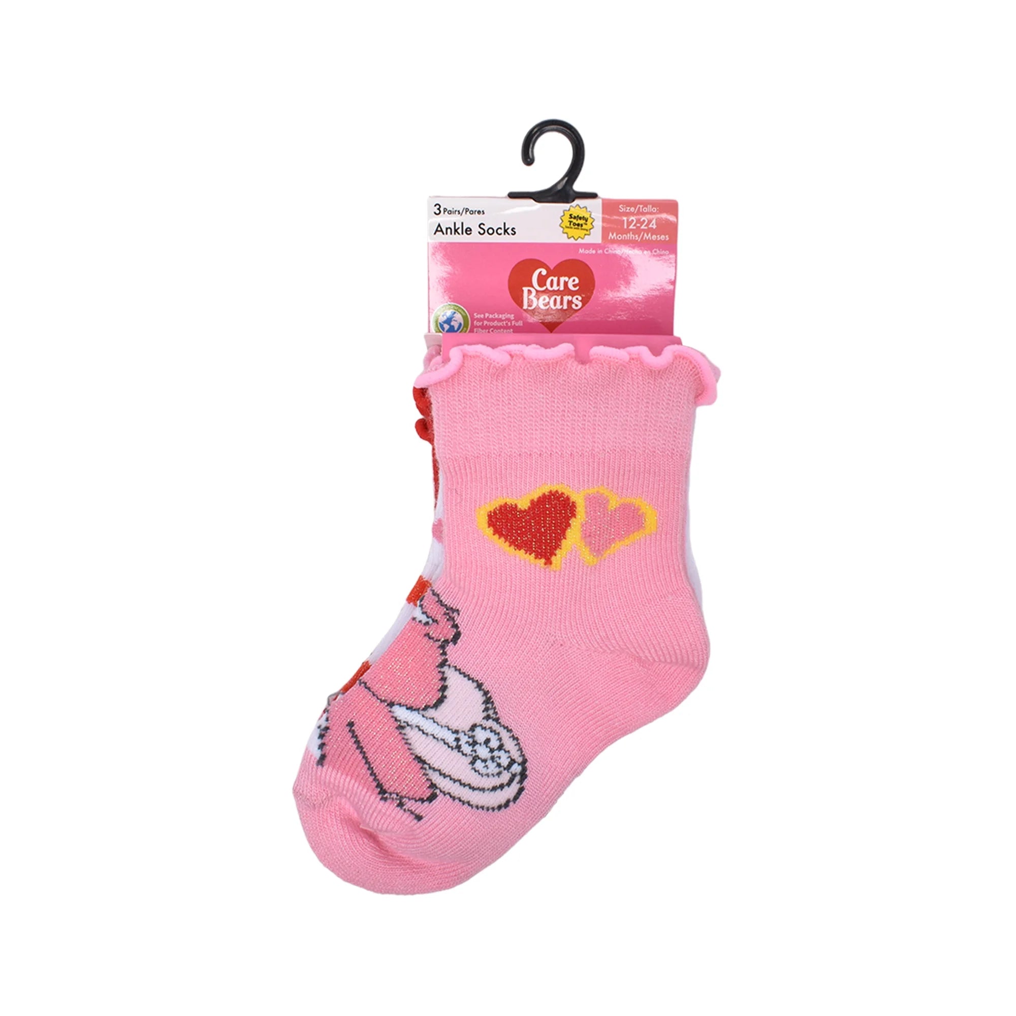 Care Bears Unisex Toddler Ankle Socks, 3-Pack, | WTWL107XA