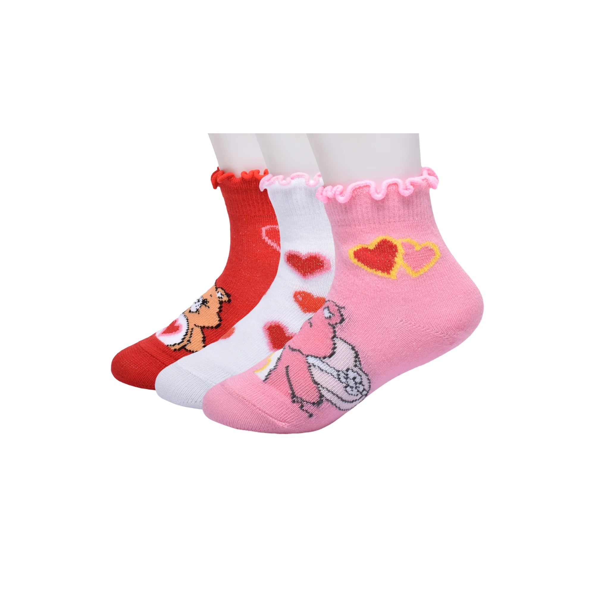 Care Bears Unisex Toddler Ankle Socks, 3-Pack, | WTWL107XA