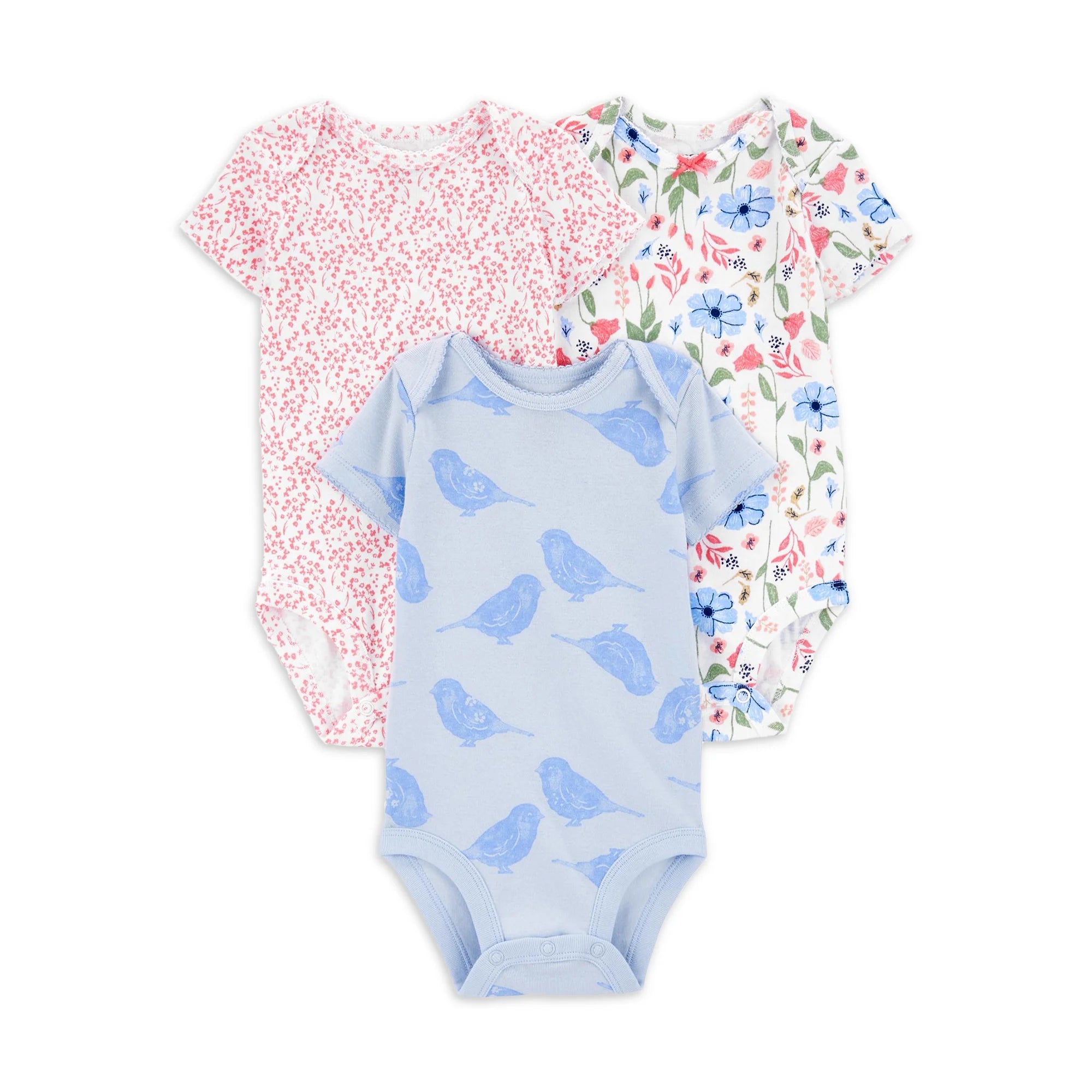 Carter's Child of Mine Baby Girl Bodysuits, 3-Pack, Sizes Preemie-18 Months | WTWL417XA