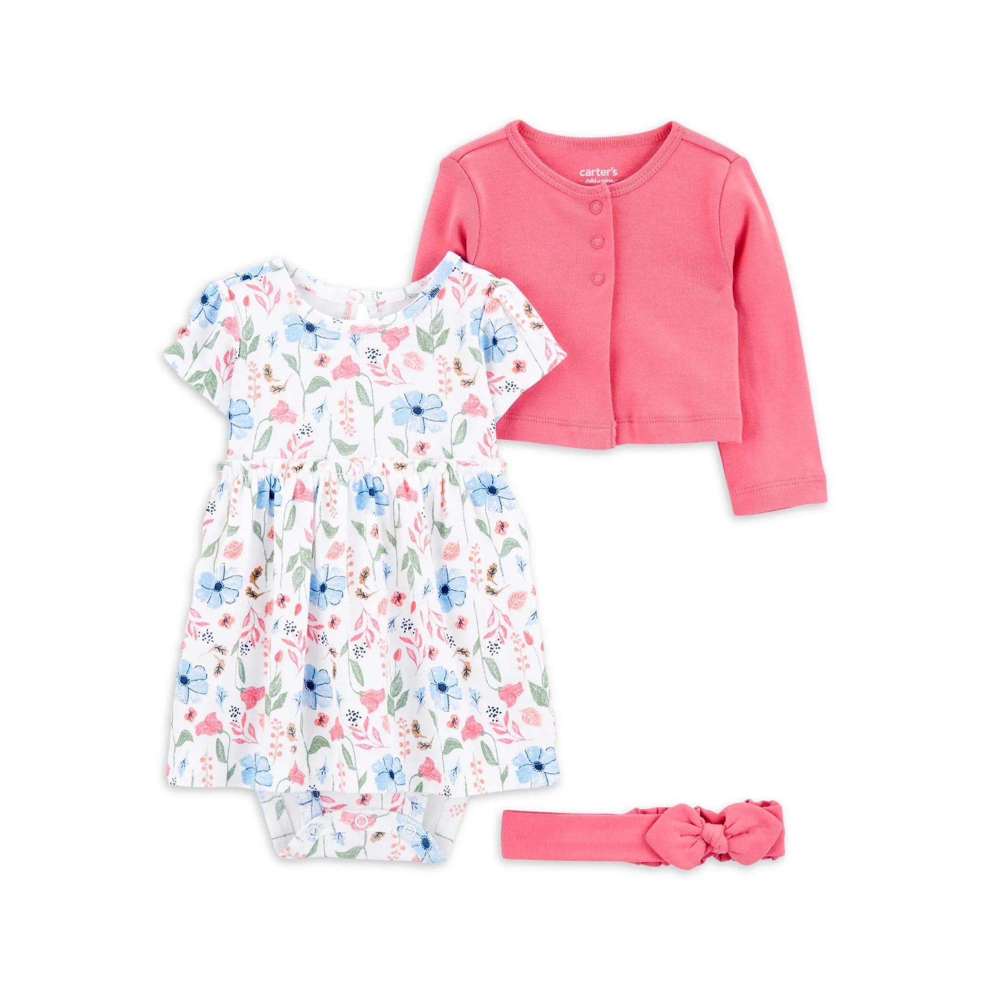 Carter's Child of Mine Baby Girl Dress Set, 3-Piece, Sizes Preemie-6/9 Months  | WTWL411XA