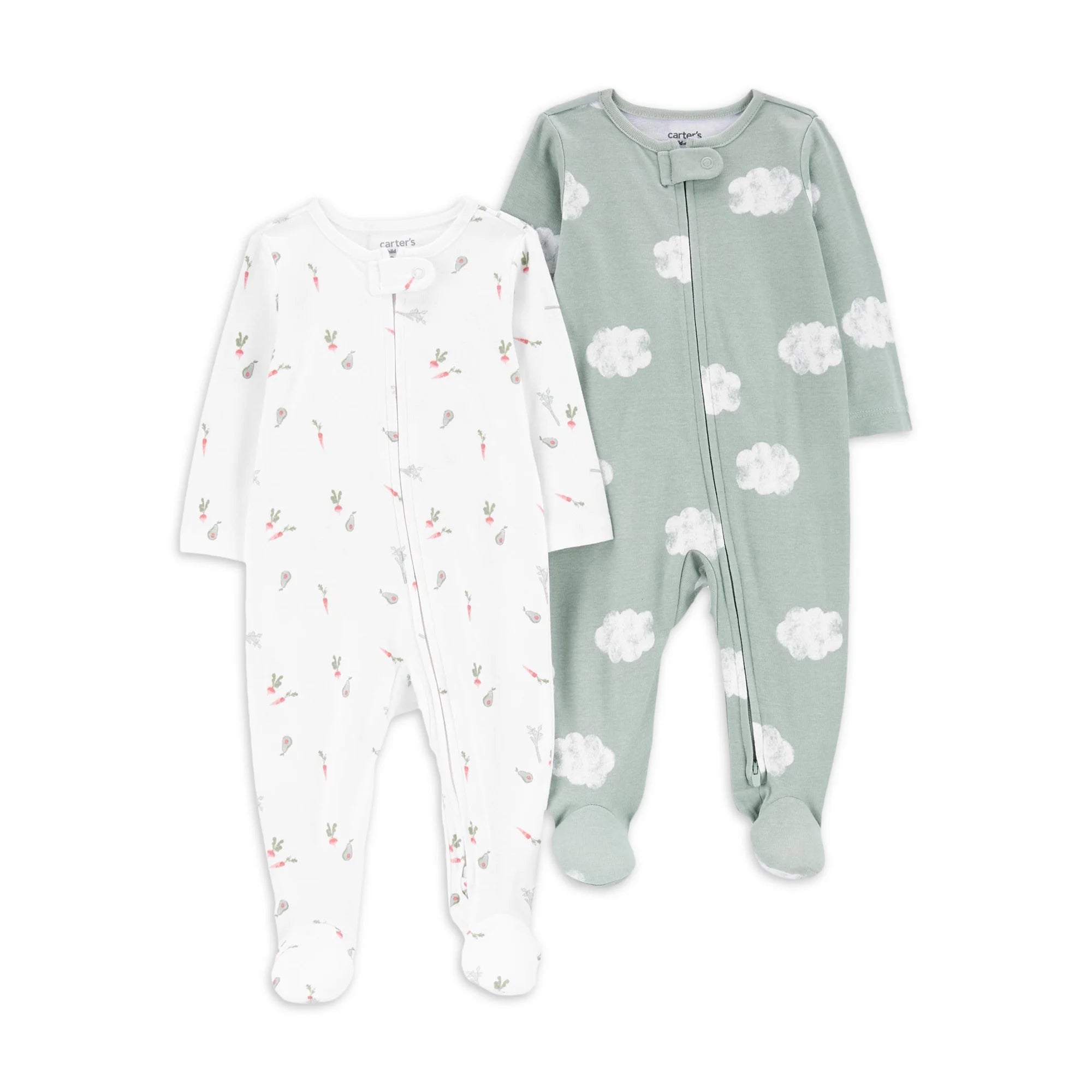 Carter's Child of Mine Baby Unisex Sleep N Play, 2-Pack, Sizes Preemie-6/9 Months | WTWL416XA