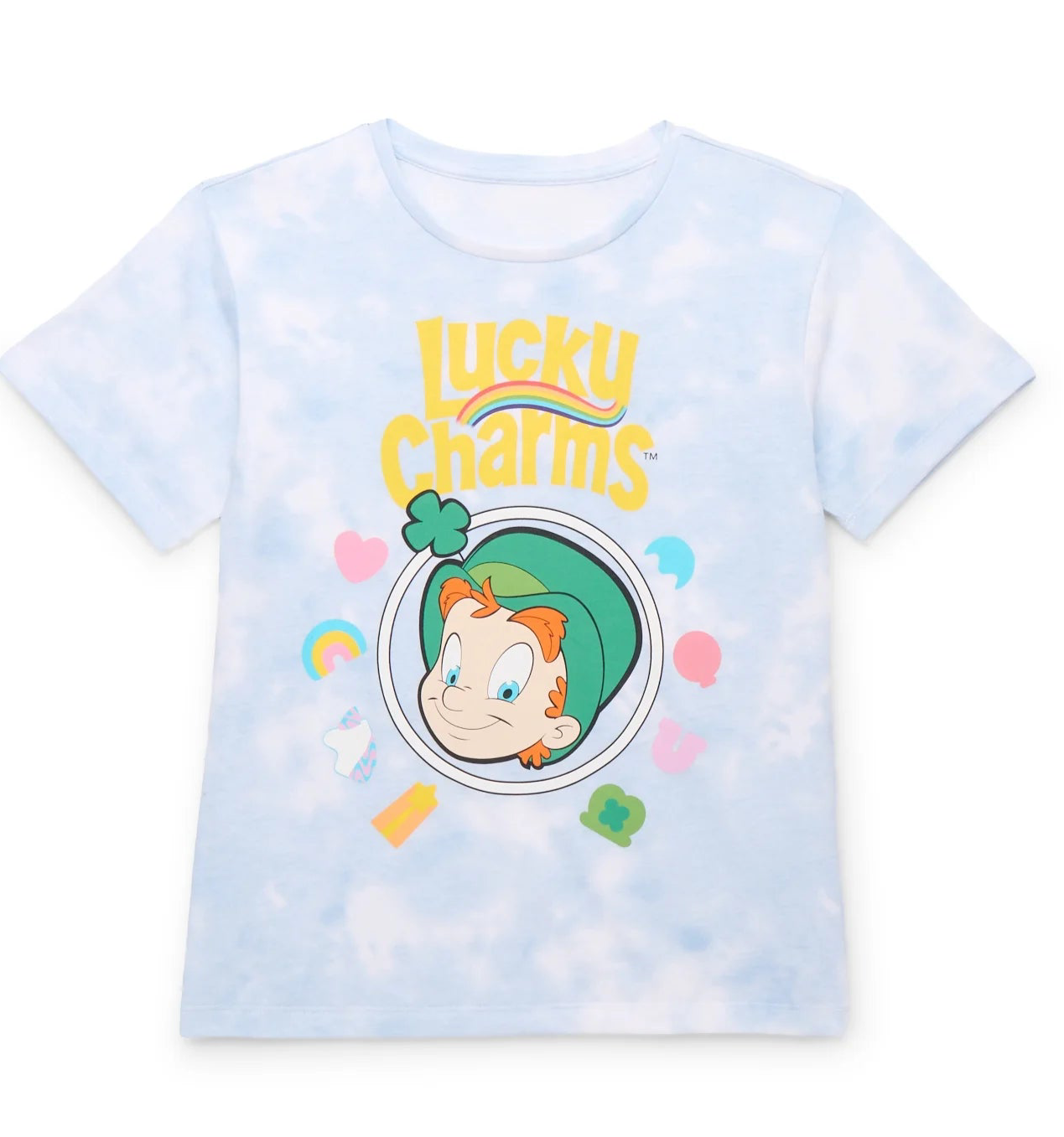 St. Patrick's Day Lucky Charms Tie Dye Graphic Tee for Girls, Sizes 4-16  |  WTWL652XA