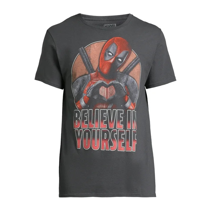 Deadpool Men's Believe in Yourself Graphic Tee | WTWL77XA