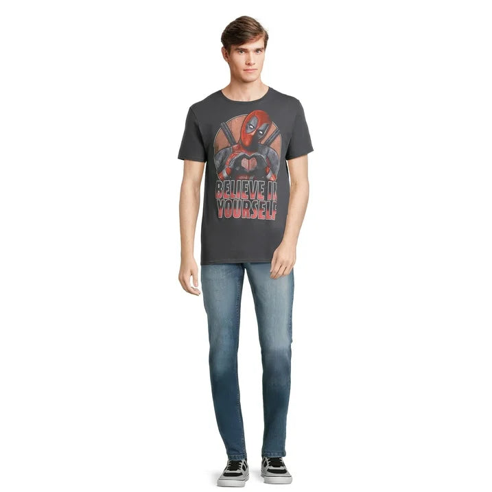 Deadpool Men's Believe in Yourself Graphic Tee | WTWL77XA