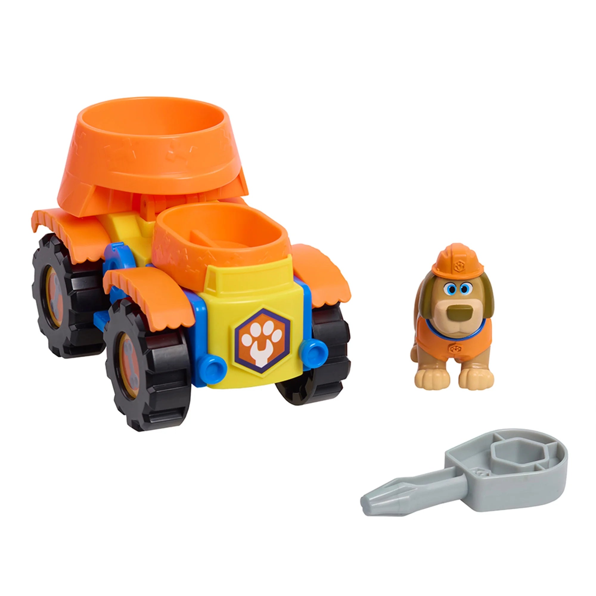 Disney Junior Pupstruction Tank’s Dump Truck 3-piece Figure and Vehicle Set, Orange, Dog, Kids Toys for Ages 3 up | WTWL463XA