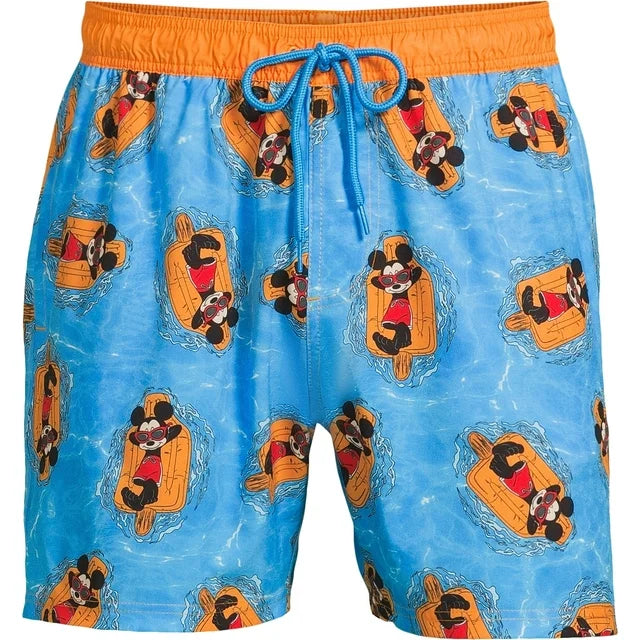 Disney Mickey Mouse Chillin' Men's & Big Men's Swim Trunks, | WTWL184XA