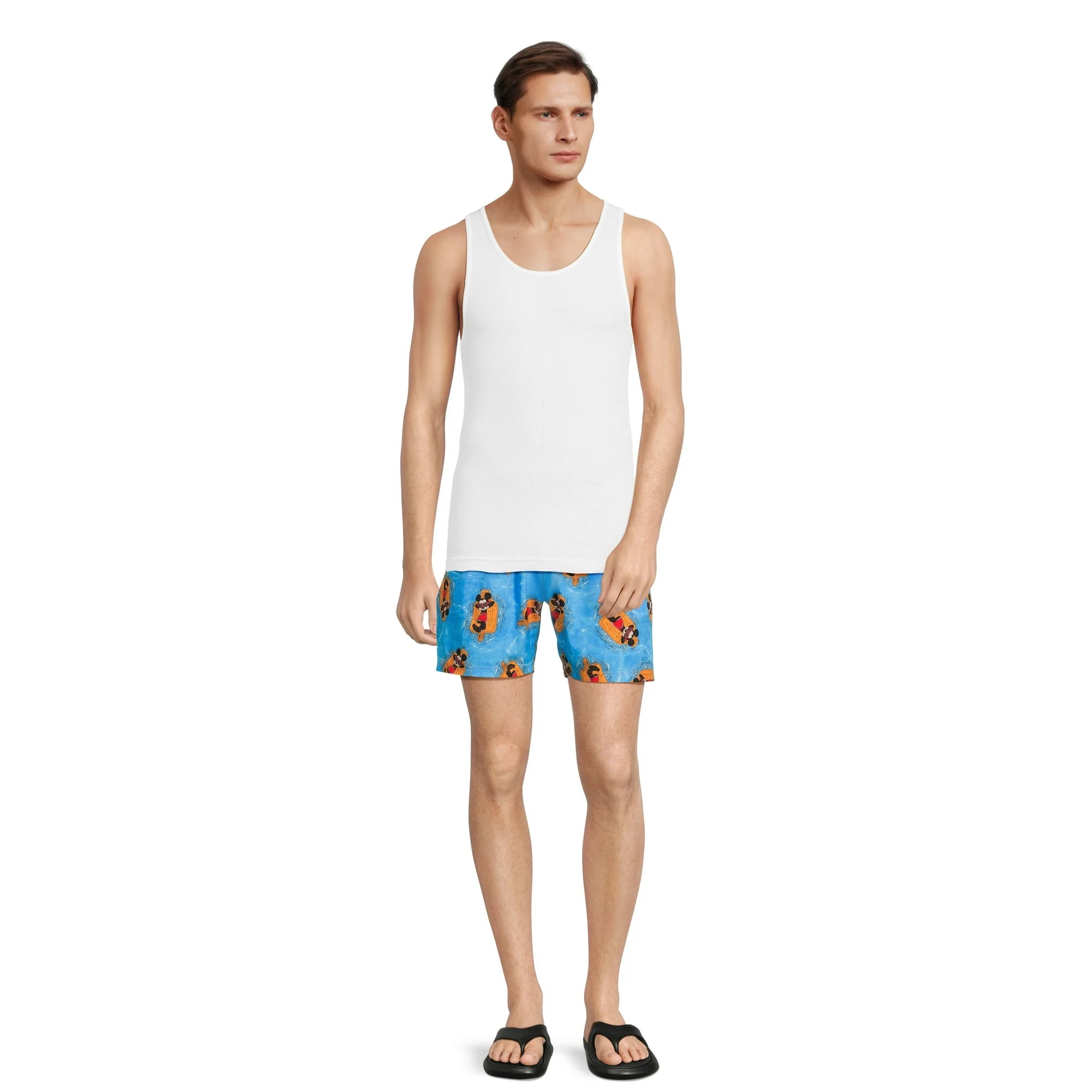 Disney Mickey Mouse Chillin' Men's & Big Men's Swim Trunks, | WTWL184XA