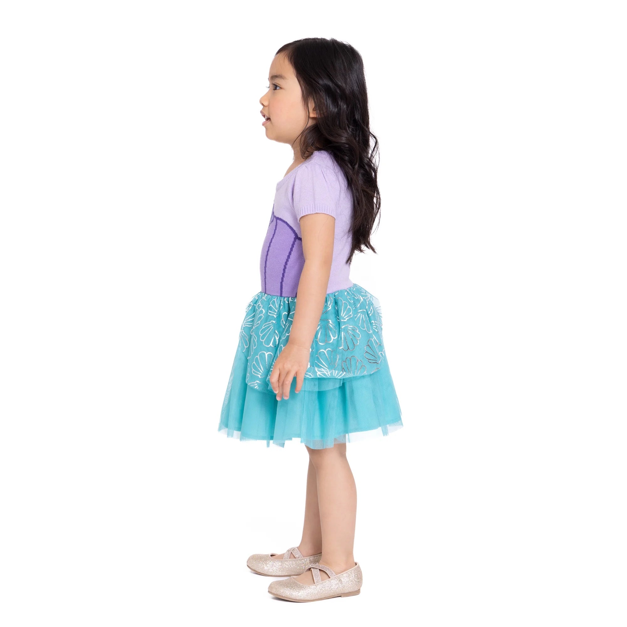 Disney Princess Toddler Girl Ariel Cosplay Dress, Sizes 12M-5T | WTWL374XA