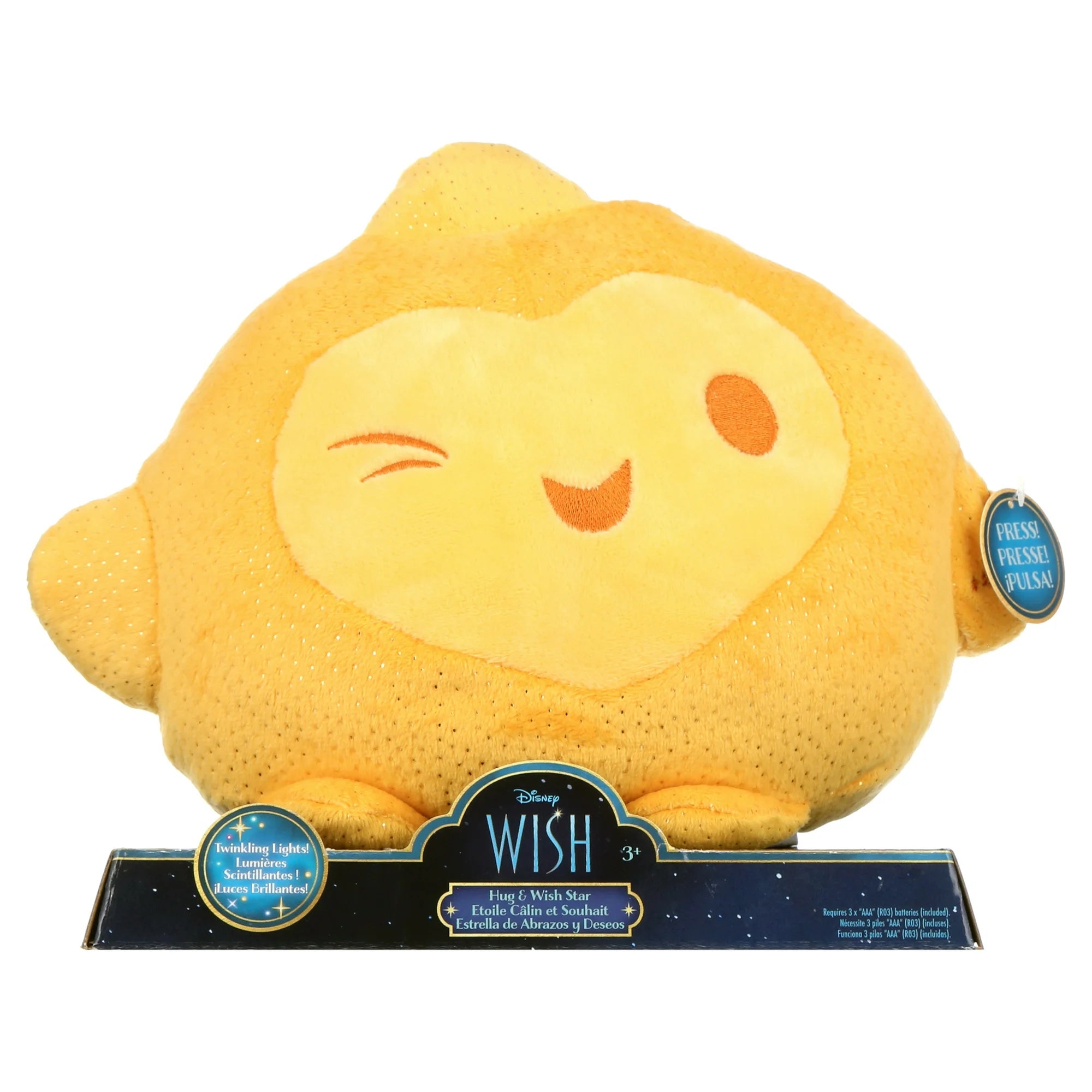 Disney Wish Hug & Wish Star 10-Inch Glowing Stuffed Star Light-Up Toy for Toddlers, Ages 3 and up   |   WTWL607XA