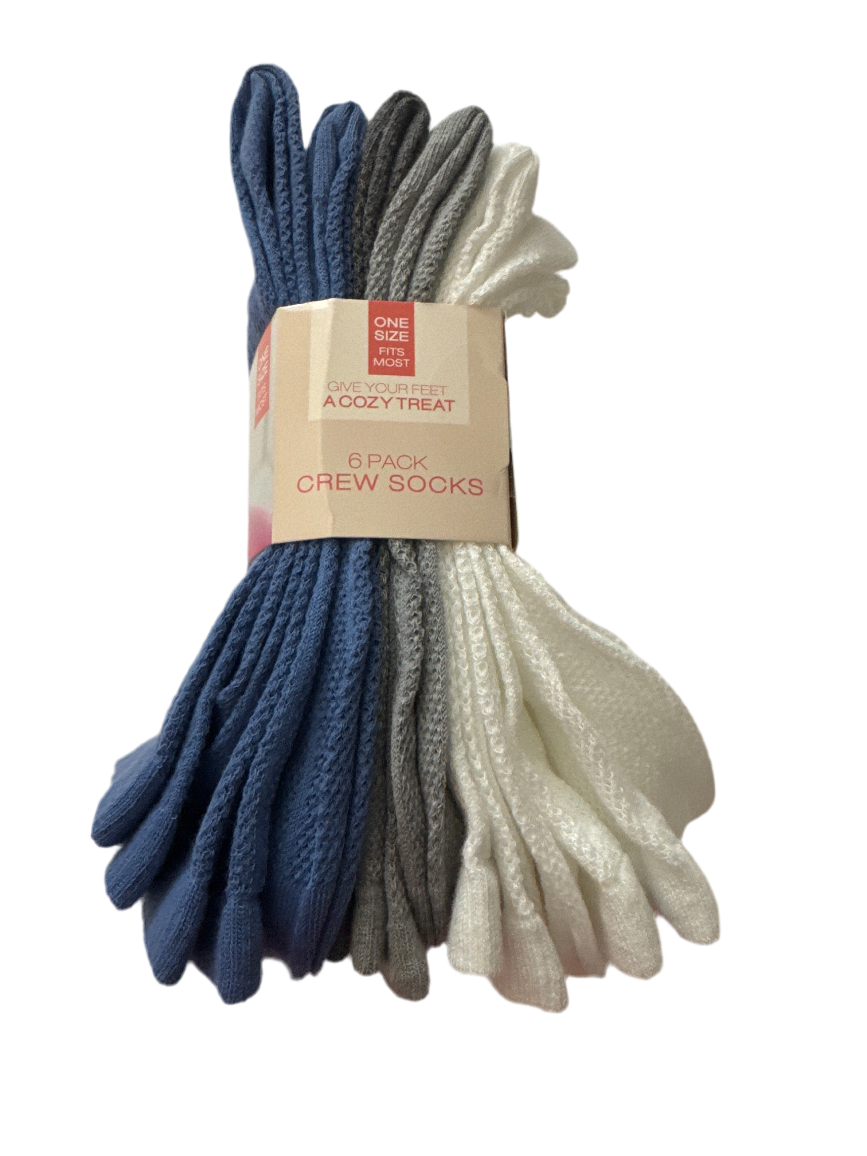 A Cozy Treat Adult  One Size Fits Most Socks 6-Pack | BTGT31XA