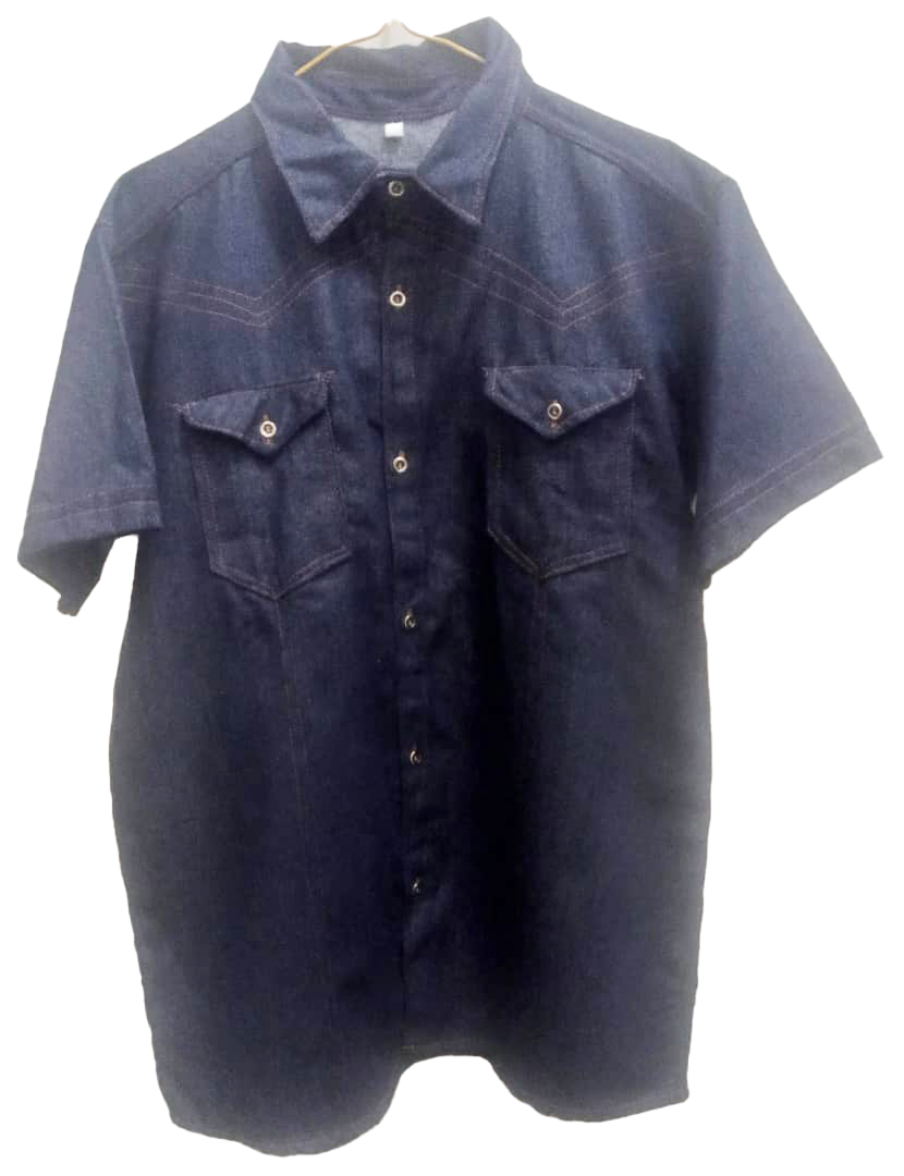 Top Fashion Super Fancy Short Sleeves Designer Jeans Shirt | EMY7a