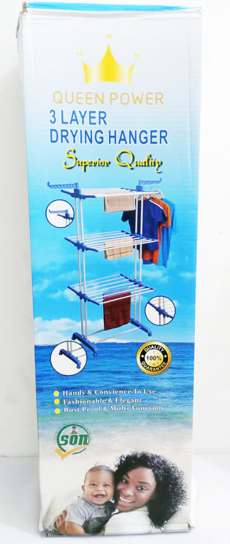 Queen Power three Layer Clothes Drying Hanger Rack | EYK4a