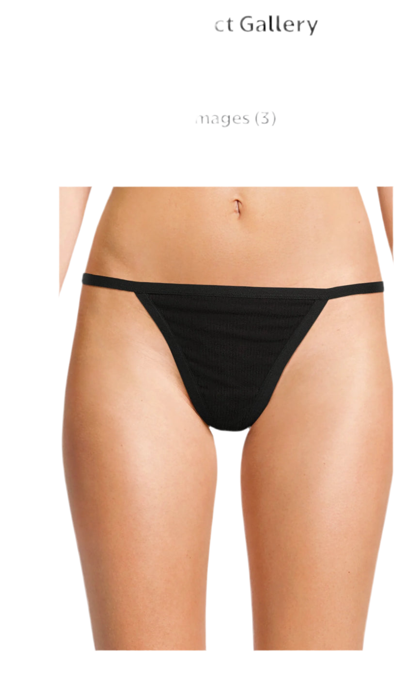 No Boundaries Cotton String Thong Panties, Women's and Women's Plus | WTWL539XA