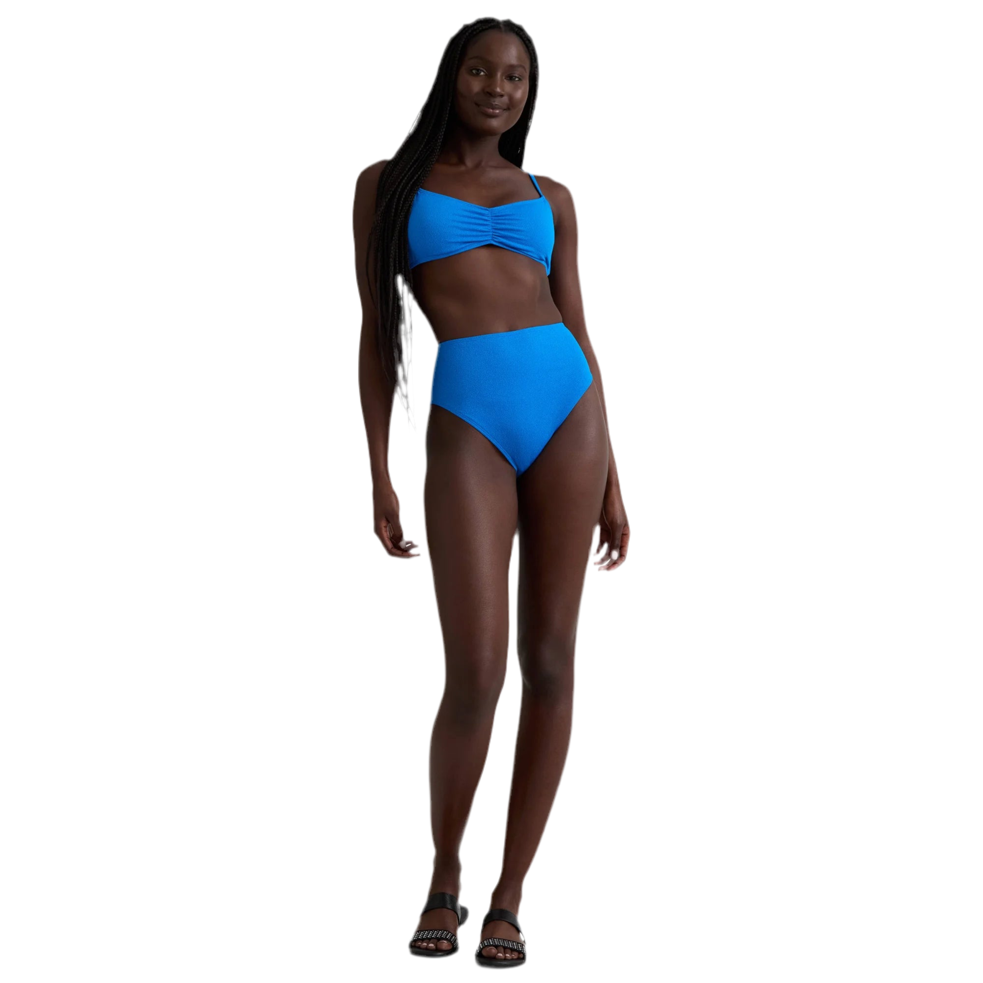 Jessica Simpson Women’s Crepe Bralette Bikini Top with Bottom Set (2-Pc) | WTWL987XB