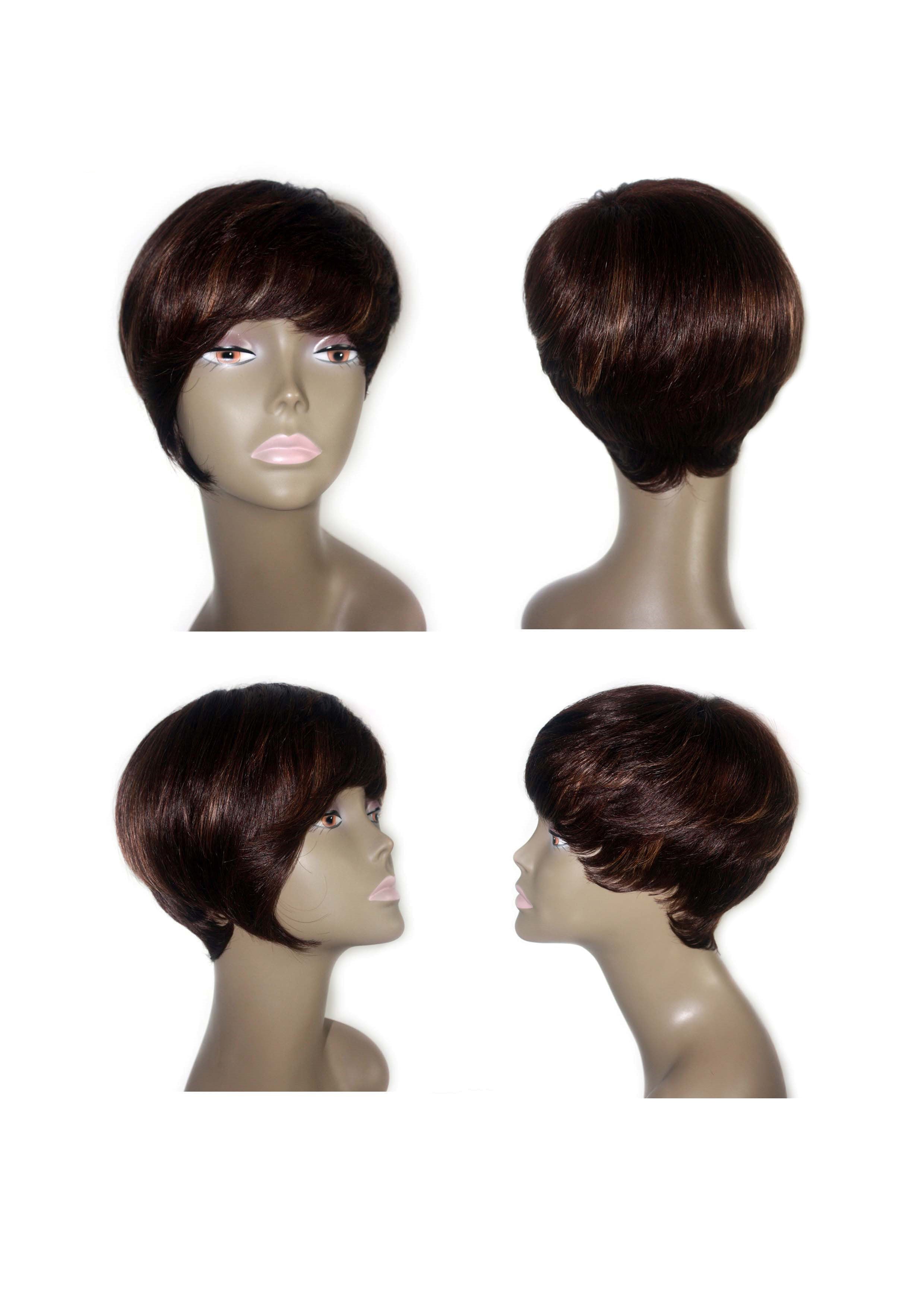 Elegant Classy Original Human Hair Wig Straight Bulb | AFTA-1230