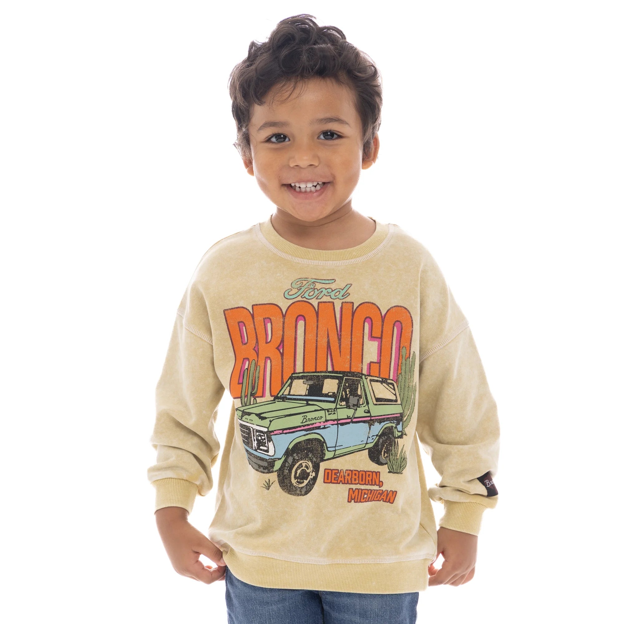 Ford Bronco Toddler Boy Graphic Crewneck Sweatshirt, Sizes 12M-5T | WTWL728XA