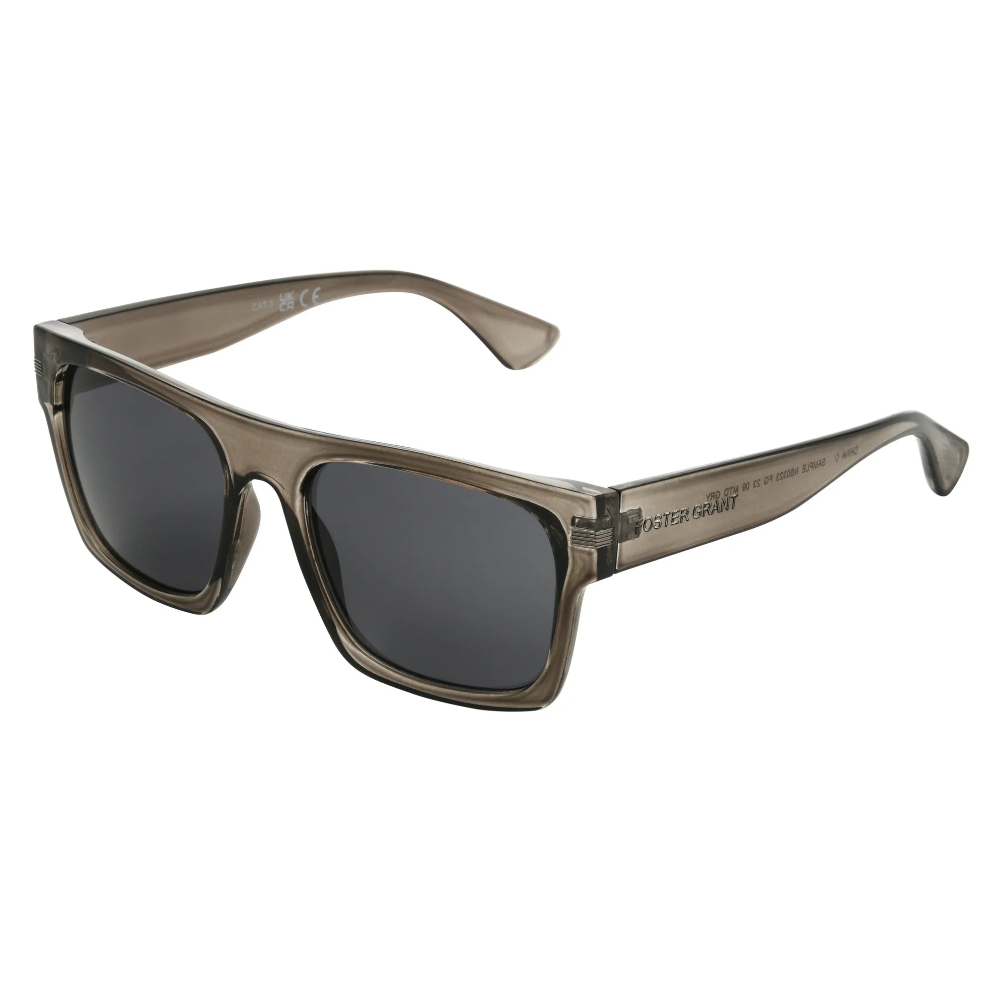 Foster Grant Men's Flattop Fashion Sunglasses Gray HH02 | WTWL123XA