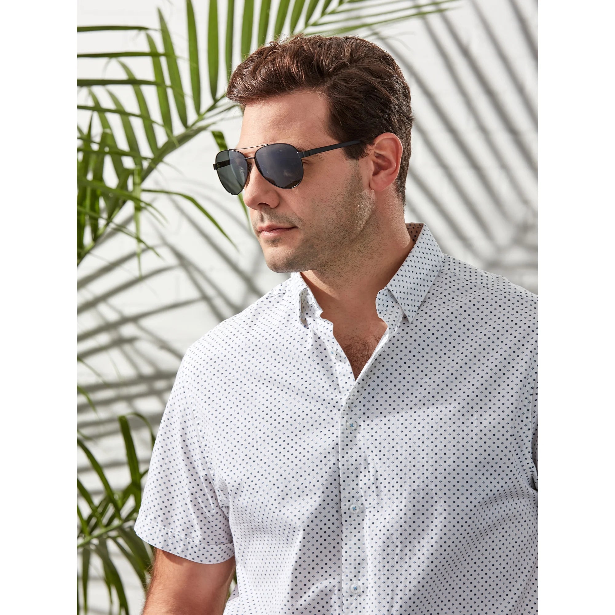 Foster Grant Men's Premium Polarized Aviator Fashion Sunglasses, Black BB08 |  WTWL120XA