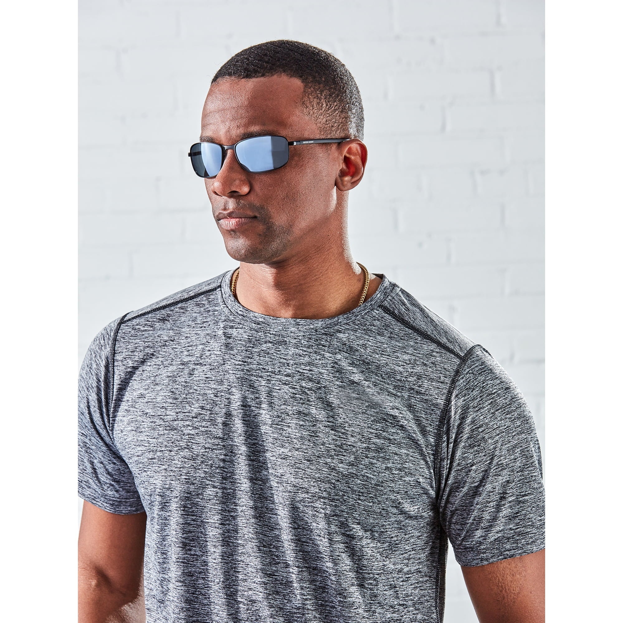 Foster Grant Men's Rectangle Fashion Sunglasses, Black LL04 |  WTWL117XA