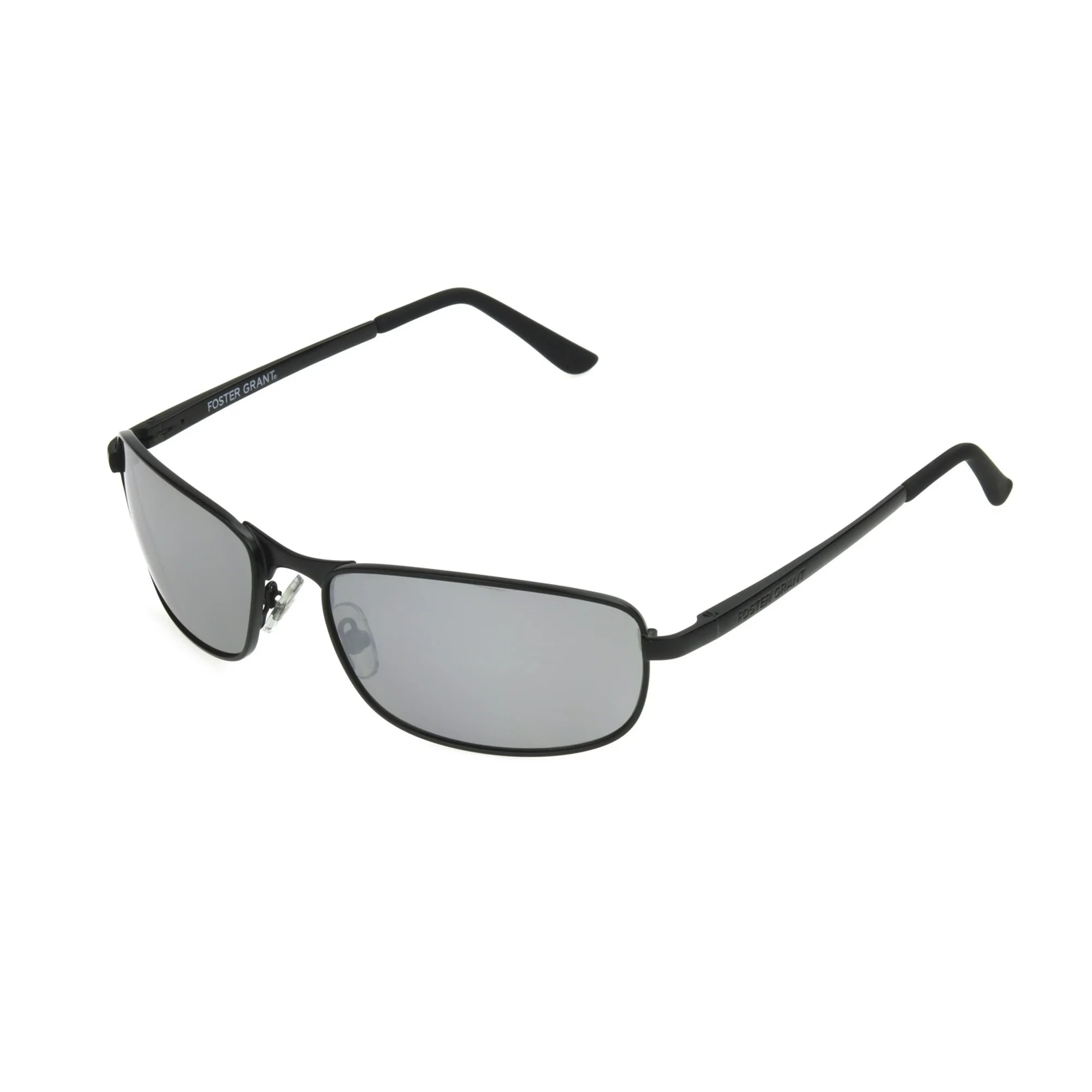 Foster Grant Men's Rectangle Fashion Sunglasses, Black LL04 |  WTWL117XA