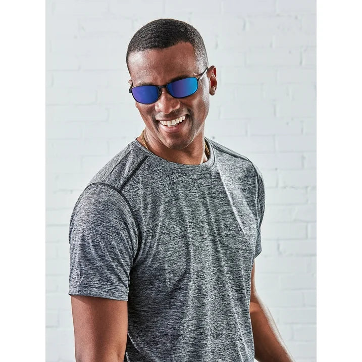 Foster Grant Men's Single Bridge Fashion Sunglasses, Black Blue LL03 | WTWL215XA