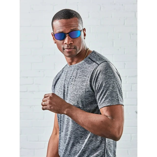 Foster Grant Men's Single Bridge Fashion Sunglasses, Black Blue LL03 | WTWL215XA