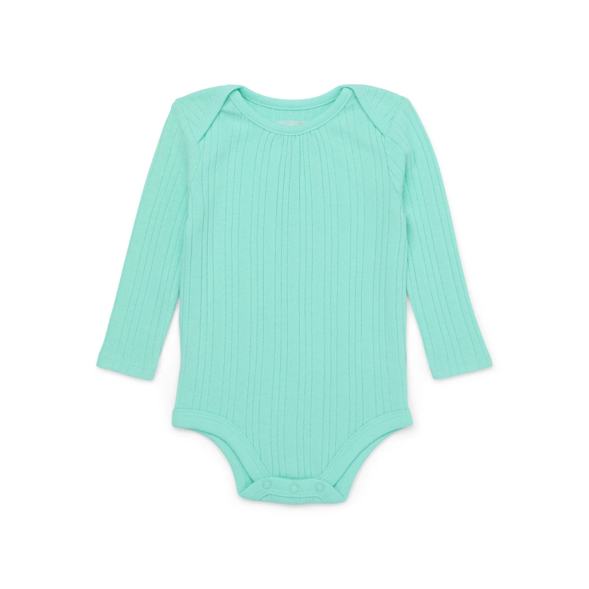 Garanimals Baby Girl Long Sleeve Hacci Rib Bodysuit, Sizes 0-24 Months | WTWL826XA