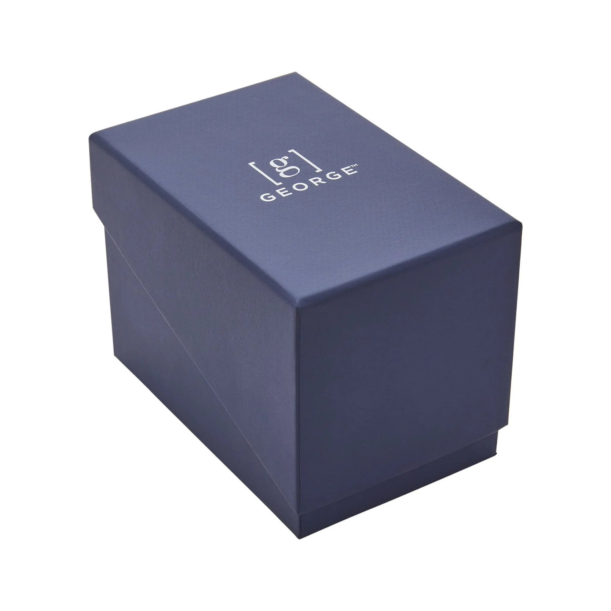 George Brand Men's Wristwatch: Silver Tone Case, Black Dial, 3-Link Bracelet   |  WTWL664XA