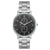 George Brand Men's Wristwatch: Silver Tone Case, Black Dial, 3-Link Bracelet   |  WTWL664XA