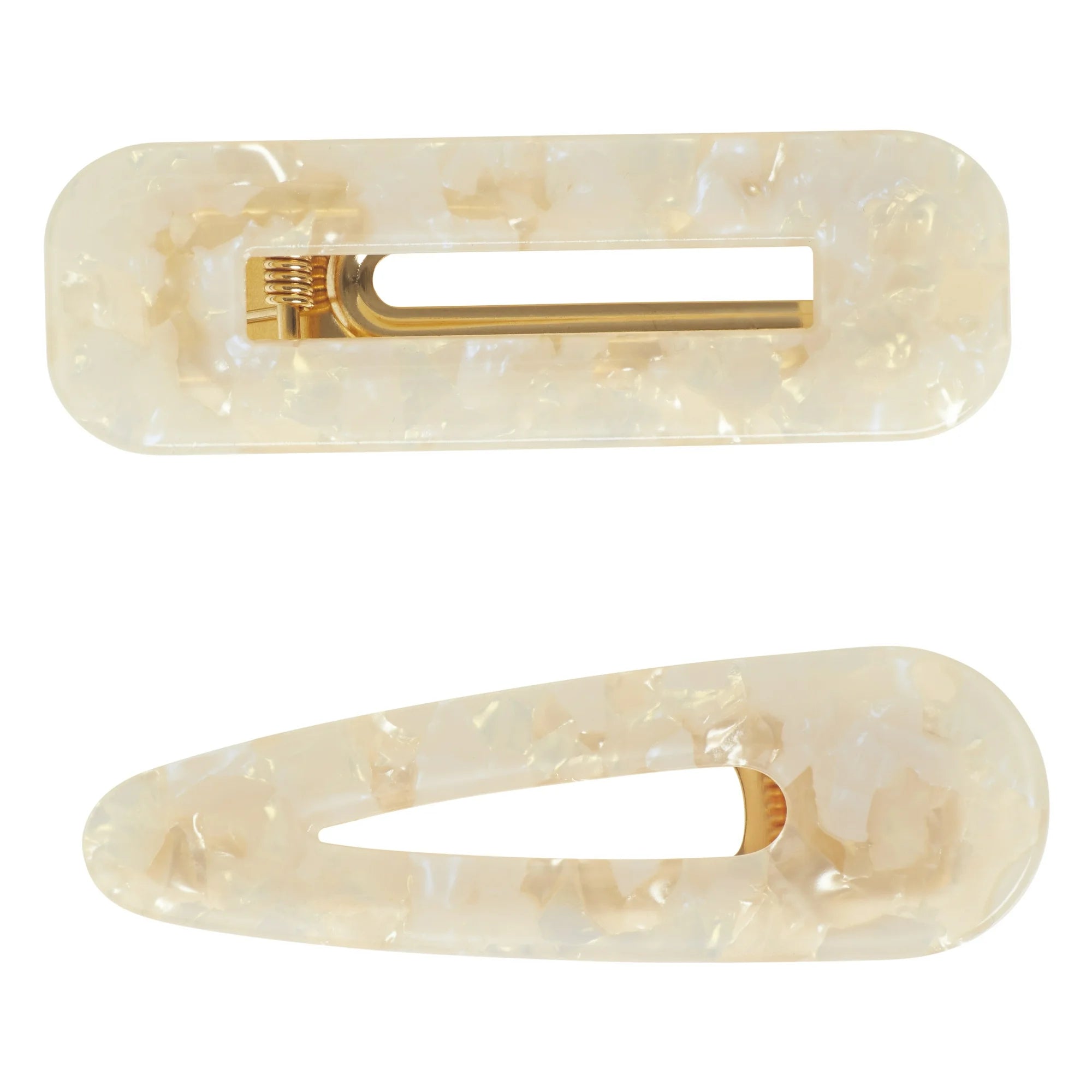 Goody Resin Hinge Clip Slideproof Grip 2Ct Luxe Cream | WTWL176XA