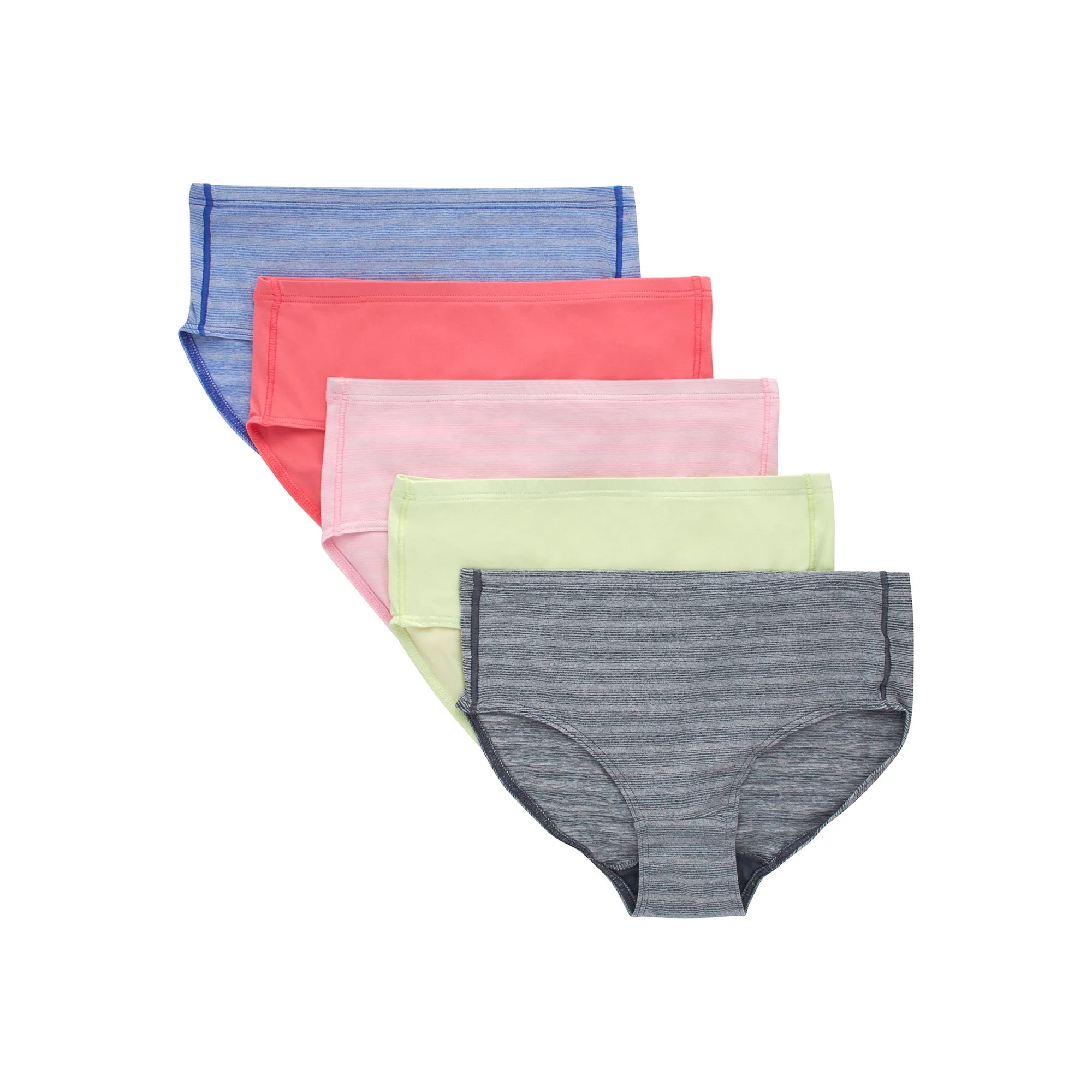 Hanes Girls' Pure Comfort Microfiber Brief, 5 Pack | WTWL1037XA